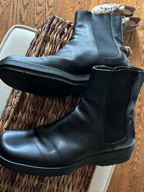 Gucci | Shoes | Gucci Womens Ankle Boots 8b Black Leather Square